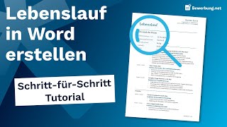 Lebenslauf in Word erstellen  Schritt für Schritt Anleitung [upl. by Evelina115]