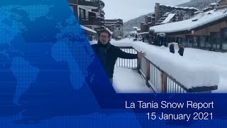 La Tania Snow Report lataniacouk 15 Jan 2021 [upl. by Niroht]