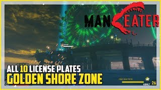 Maneater Sapphire Bay All License Plate Locations Guide [upl. by Arraeic]