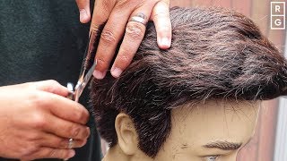 Side Part Haircut For Men Tutorial  Classic Side Part Haircut With Scissors [upl. by Bebe]