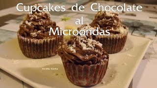 CUPCAKES DE CHOCOLATE al Microondas en 2 minutos [upl. by Ayahsey503]