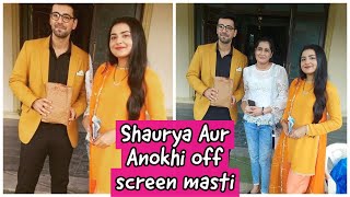 Shaurya Aur Anokhi Ki Kahani off screen moments  Shakhi off screen moments with fan [upl. by Naut281]