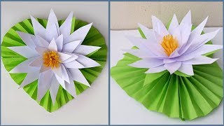 DIY paper Water Lily  How to make Water Lily With Paper [upl. by Iaht984]