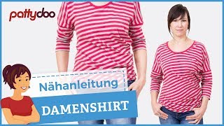 Shirt selber nähen  pattydoo Nähanleitung auch für Anfänger [upl. by Awuhsoj813]