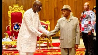 President Weah meets with Presidentelect HE Joseph Boakai and team at the Executive Mansion [upl. by Albers]