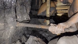 Unseen Footage of Coal Miners Life  Coal Extraction process shorts mining [upl. by Novahc]