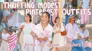 thrifting my MODEST IS HOTTEST Pinterest board and why I started dressing modestly… [upl. by Aonian556]