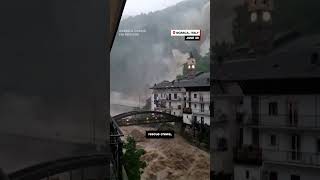 Torrential rain causes massive flooding landsides in northern Italy [upl. by Zaller]