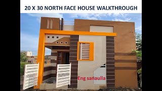 20 X 30 North Face House Walkthrough  600sqft House walkthrough [upl. by Shimkus]