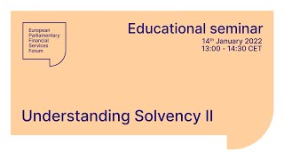 EDUCATIONAL SEMINAR  Understanding Solvency II [upl. by Filippa]