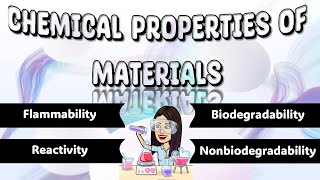 Chemical Properties of Materials  Materials and Their Uses  Science  Teacher Beth Class TV [upl. by Nysa]