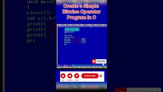 Bitwise Operators Program in C C Program shorts ytshorts viral reels trending youtube [upl. by Laise]