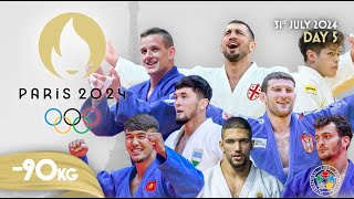 ➡️ 90 kg 🥋 CategoryBreakdowns JudoOlympics 🇫🇷 [upl. by Lleynad74]