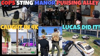 Lucas amp COPS Sting MANOR Pushing Alley amp Chase MANOR Pushers  NOPIXEL 40 GTA RP [upl. by Gytle]