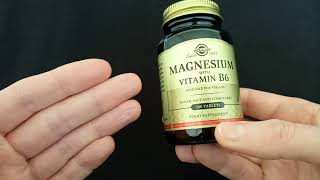 Review of Solgar Magnesium with Vitamin B6  100 Tablets [upl. by Hanselka]