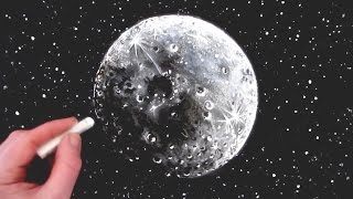 How to Draw the Moon Narrated step by step [upl. by Arocat]