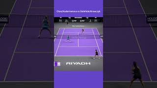 WTA Finals 2024 Doubles R1 ChanKudermetova vs DolehideKrawczyk 3 wta tennis highlights [upl. by Najram]