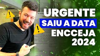 SAIU A DATA ENCCEJA 2024 [upl. by Blackburn]