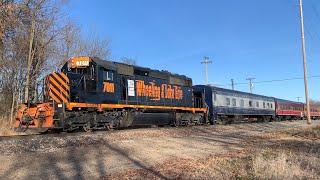 Wheeling and Lake Erie Christmas Train 2023 at Brewster Diamond Going EB on Black Friday 2023 [upl. by Dugas]