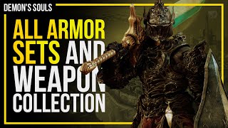 Demons Souls All Armor Sets and Boss Weapon Collection [upl. by Zane920]