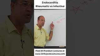 Rheumatic vs infective endocarditis shortvideo youtubeshorts drnajeeb drnajeeblectures [upl. by Oirazan]