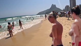 🇧🇷 Walk on COPACABANA Beach on an autumn day 4K  Brazil Beach Walk [upl. by Nnaillij955]