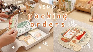 asmr packing orders in real time  pt2 ✿ no music or talking  small business [upl. by Aynor477]