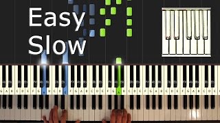 Maple Leaf Rag  Scott Joplin  Piano Tutorial Easy SLOW  How To Play Synthesia [upl. by Feilak95]