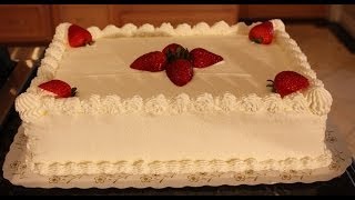 White sheet cake decoration [upl. by Matrona]