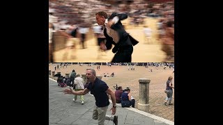 Walking in James Bonds Footsteps in Siena Italy [upl. by Gilford250]