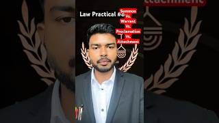 Summon Vs Warrant Vs Proclamation Vs Attachment shorts ivlegal advocateishankgupta warrant law [upl. by Rachaba]