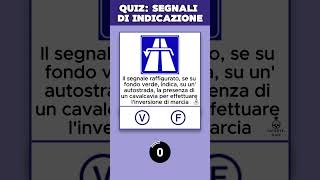 Quiz patente B Argomento Segnali Di Indicazione [upl. by Corwun862]