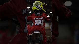 Cute little Motocross kid Racing indoor Arenacross [upl. by Howlend]