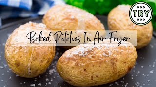 Baked Potato In Air Fryer  Simple Air Fryer Potatoes [upl. by Anselma]