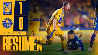 📹 Resumen Liga MX  Tigres 1  0 América  Jornada 3  Apertura 2024 [upl. by Mazur923]