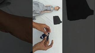 Barbie doll dress making 👗 handmade dress shorts dolldressmaking [upl. by Lebam]