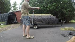 Installing Raffia Grass on Duck Boat [upl. by Akcir896]