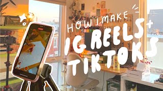 how i make aesthetic instagram reels amp tiktoks as an artist filming editing monetization [upl. by Knah]