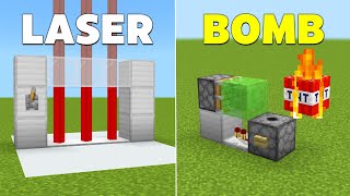 4 EASY Defense Redstone Builds in Minecraft Bedrock [upl. by Nlocnil]