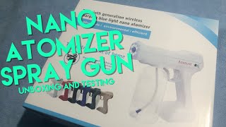 Nano Atomizer Disinfectant Spray Gun  Unboxing amp Testing [upl. by Irap311]