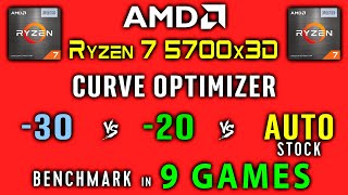 Ryzen 7 5700x3D Curve Optimizer  gaming performance Benchmark  Undervolting  Lower temperature [upl. by Rese759]