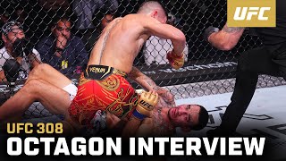 Ilia Topuria Octagon Interview  UFC 308 [upl. by Trebmal]