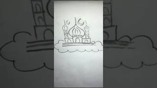 Easy masjid drawing🕌🕌🕌 art viralshortvideo islamicart masjid drawing trending [upl. by Einittirb912]