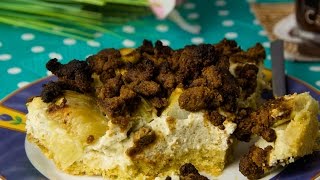 Rhabarberkuchen mit Quarkcreme amp Streusel  Low Carb  glutenfrei  salalade [upl. by Amla924]