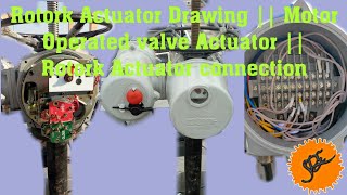 Rotork Actuator Drawing  Motor Operated valve Actuator  Rotork Actuator connection [upl. by Lishe]