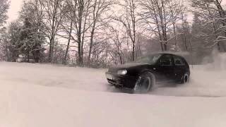 Golf4 V6 Winter Snow Drifting  No Crash  Feb 2013 [upl. by Gibson]