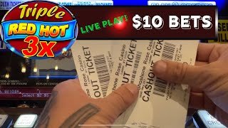 CRAZY RUN on Triple Red Hot Slot 🎰 Includes Tips on how to pick a slot machine 💵 [upl. by Uhthna]