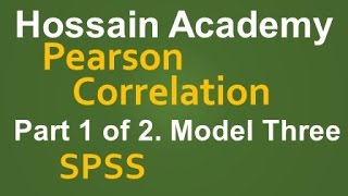 Pearson Correlation Part 1 of 2 Model Three EVIEWS [upl. by Himelman42]