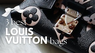 MY 3 BEST LOUIS VUITTON BAGS ♡ alma backpack felicie madeleine bb [upl. by Idurt]