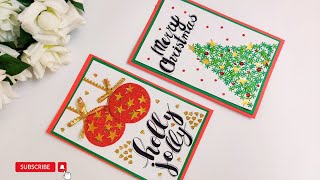 Beautiful Handmade Greeting Cards For Christmas  Easy Christmas Cards Making Ideas  Tutorial [upl. by Regen412]